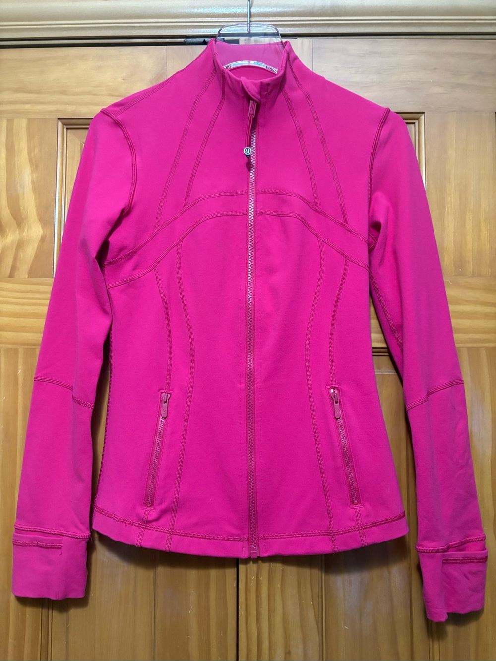 lululemon athletica Fuscia Pink Zip-Up Athletic Jacket Size 6 EUC